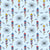 4th of July Patriotic Firecrackers and Firework Rockets on Blue Image
