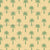 Green Tropical Palm Tree Block Prints on Yellow Image