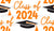 Graduation Class of 2024 in Orange and Black Image