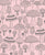 Pretty Mushroom Outlines Light Pink and Gray- Mouse Mowing Moss Collection Image