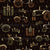 Tractors - Brown, Retro Fall Farm Collection by Susan R Castillo Image