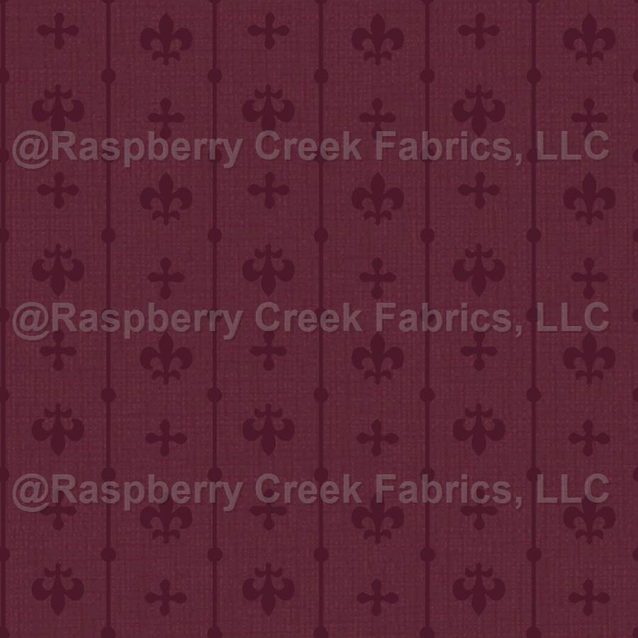 novelty stripe in Maroon, Fleur de Lis stripes, wine monochrome, table linens, dark berry, Farmhouse stripes, linen texture, classic Fleur de Lis, Burgundy stripes, Maroon stripes