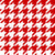 Houndstooth pattern, Red and White Image