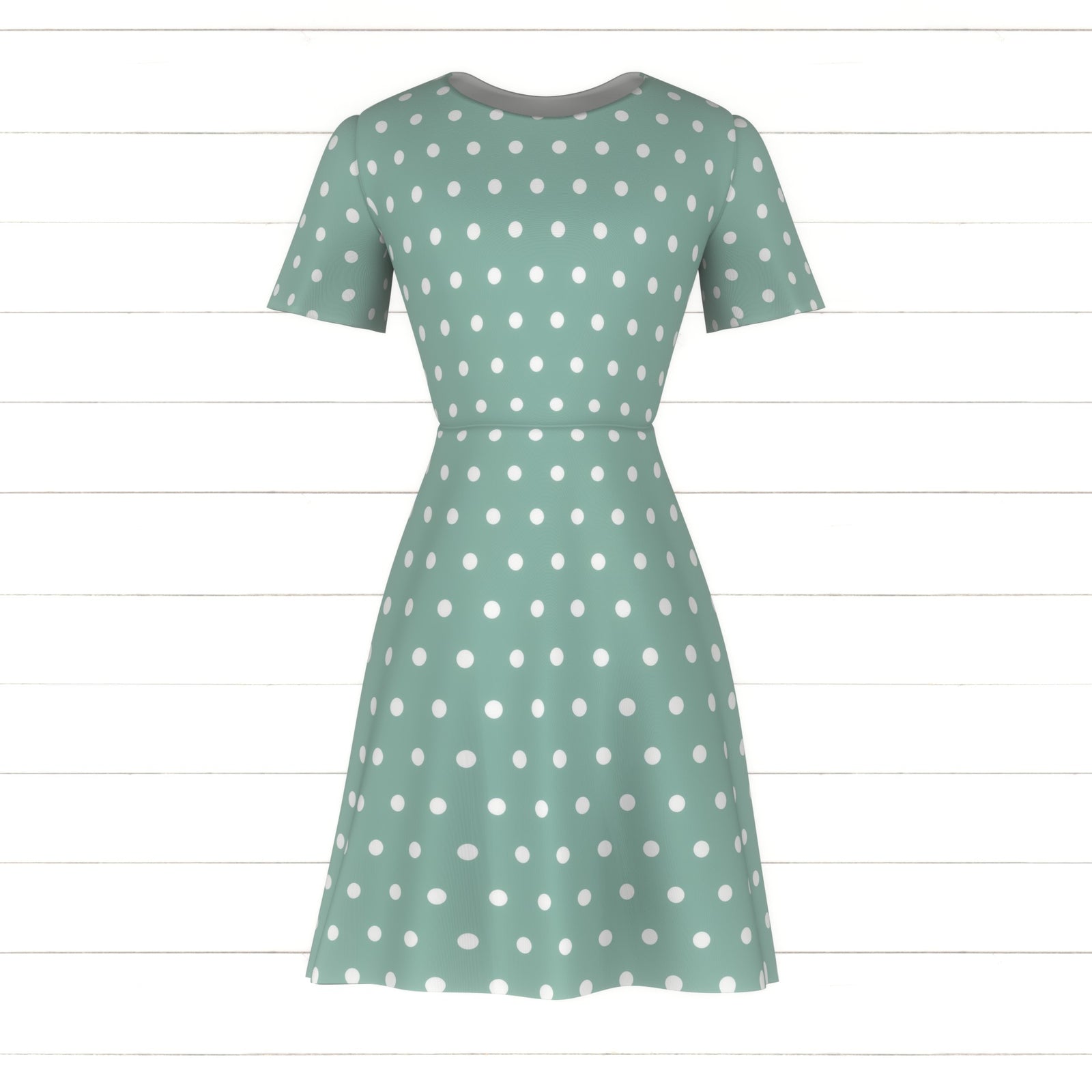Aqua Mermaid Polka Dots