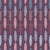Colourful feathers in line on a maroon background Image