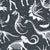 Dinosaur skeletons by MirabellePrint / Dark grey linen textured background Image