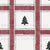 Vintage Christmas Velvet Texture Checker Plaid With Trees Image