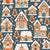 Gingerbread Village by MirabellePrint / Teal Background Image