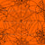 Halloween design spider webs orange-black Image