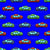 Colorful Toy Pixelated Video Game Cars on Blue Wallpaper Image