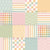 Pastel Rainbow Fun Plaid Checks Stripes Cheater Quilt Top Wholecloth Image