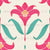 Line Art Nouveau Lilies Textured Deco Dots in Hot Pink and Green on Cream Image