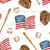 American Baseball on White Image