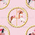 Whimsical Americana Carousel Horses in Baby Pink, Horse Carousel Collection by The Sewing Sailor Image