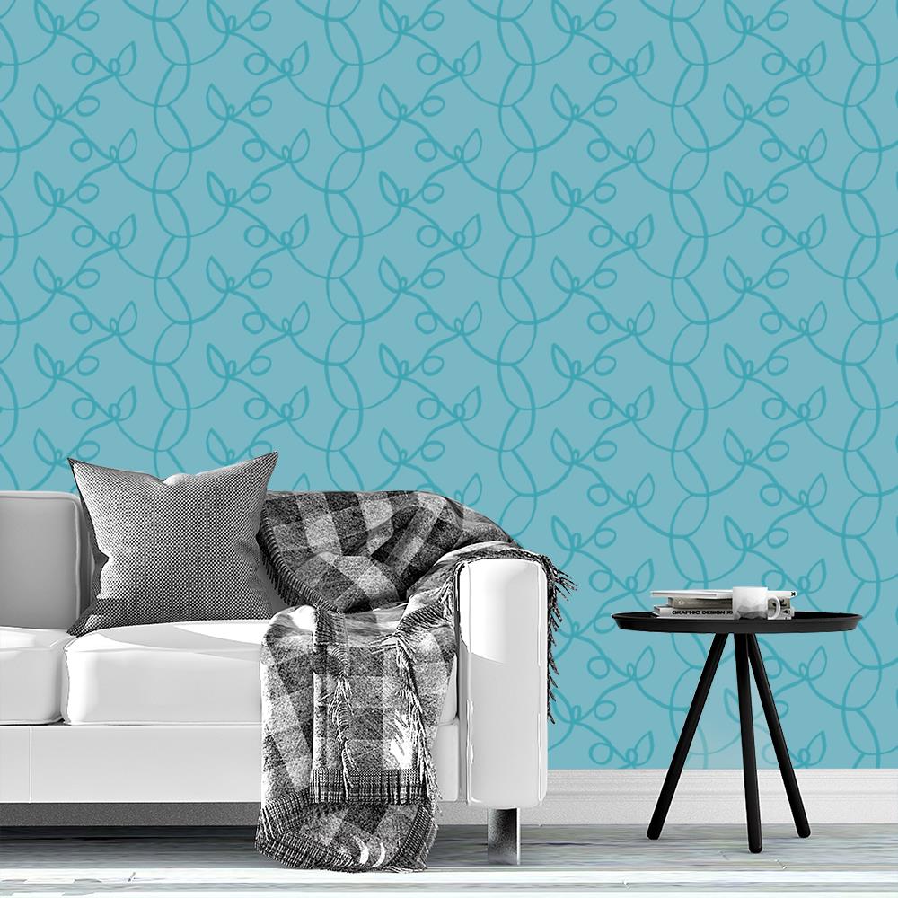 Cyan Vines Wallpaper
