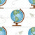 Back To School - Earth Globe and Paper Airplanes On White Image