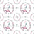Whimsical Birds in Floral Wreaths Watercolor Image