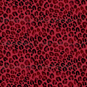Leopard Rpiny Cherry Red Sparkly Leopard Print - Raspberry Creek Fabrics