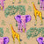 Elephants Giraffes Safari Savannah Animals Neutral Sand Background Image