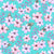 Soft Lavender and Pink Watercolor Flowers on Pool Blue Image