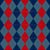 Argyle Pattern, Blue Red Navy Blue, Black Stitching Image