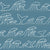 Crested waves doodle teal green- minimalist tides and whale flippers Image