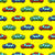 Colorful Toy Pixelated Video Game Cars on Yellow Image