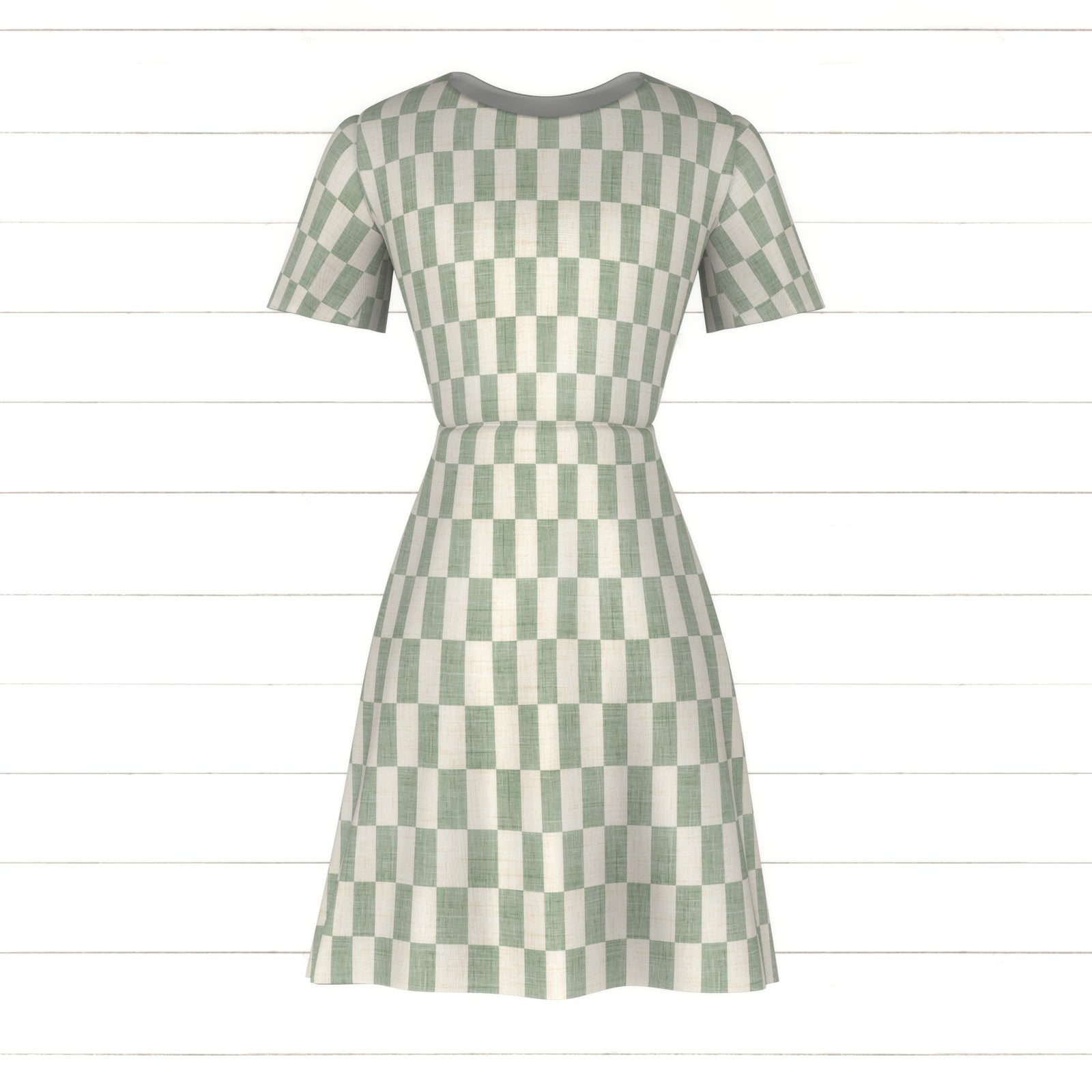 Candy Corn Long Check Light Green