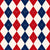 Argyle Pattern, White Red Navy Blue, White Stitching Image