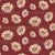 Tossed hand-drawn abstract flower burgundy red and tan Image