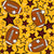 Team Spirit Footballs and Stars in Washington Commanders Burgundy and Gold Image