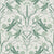 Art Nouveau Dragonfly Meadow Dark Sage Green Botanical Floral Wallpaper Image