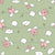 Ditsy winged pigs and hearts on soft green Image