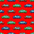 Colorful Toy Pixelated Video Game Cars on Red Wallpaper Image