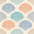 Textured Multicolored Rainbow Sea Shells and Pale Ivory Scallops Dots Image
