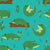 cute alligator swamp / teal Image