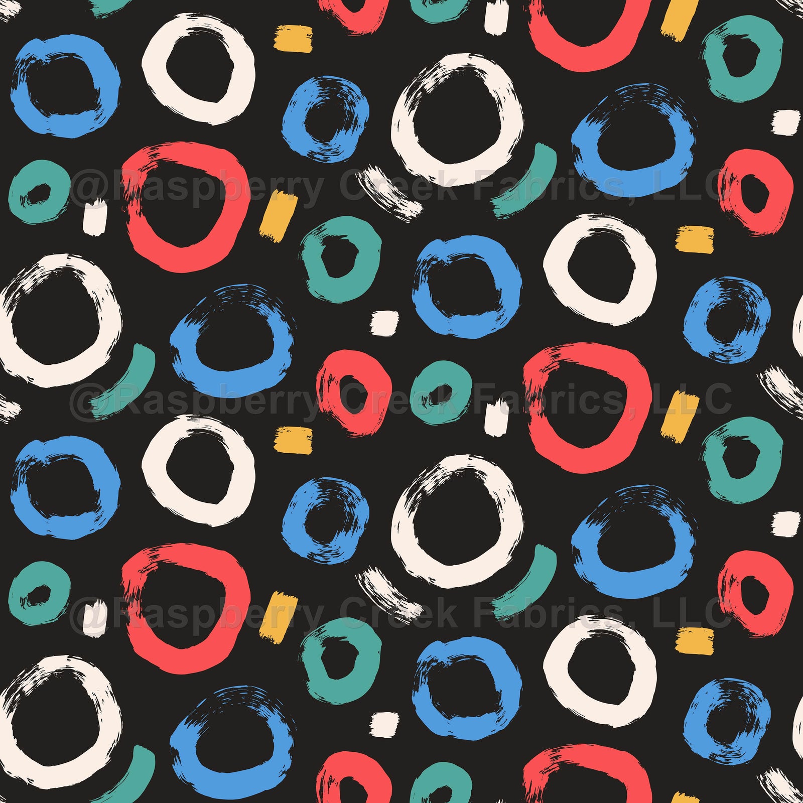 Brush strokes circle abstract ornament