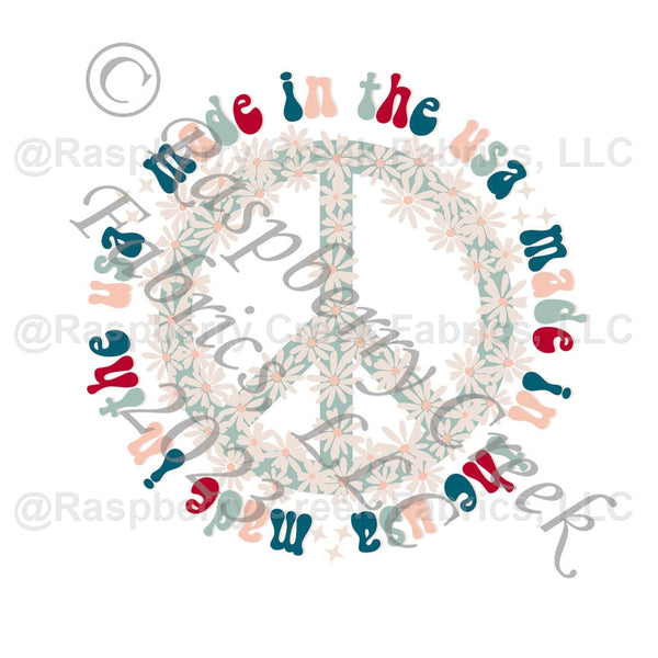Peace Sign Raspberry Jersey Tagged