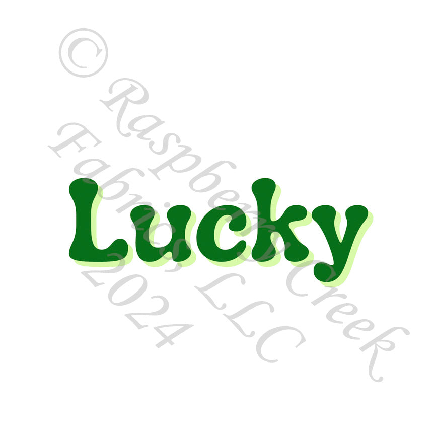 Tonal Kelly Green Lucky Bubble Font Panel, Best Of for CLUB Fabrics