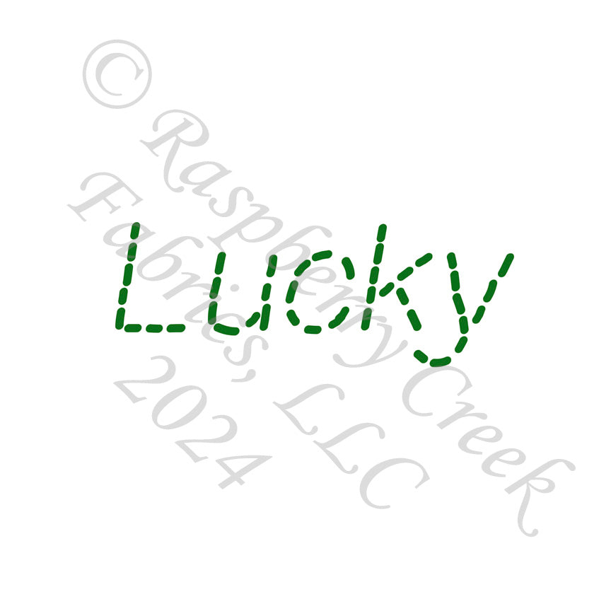 Kelly Green Stitched Lucky Panel, Best Of for CLUB Fabrics