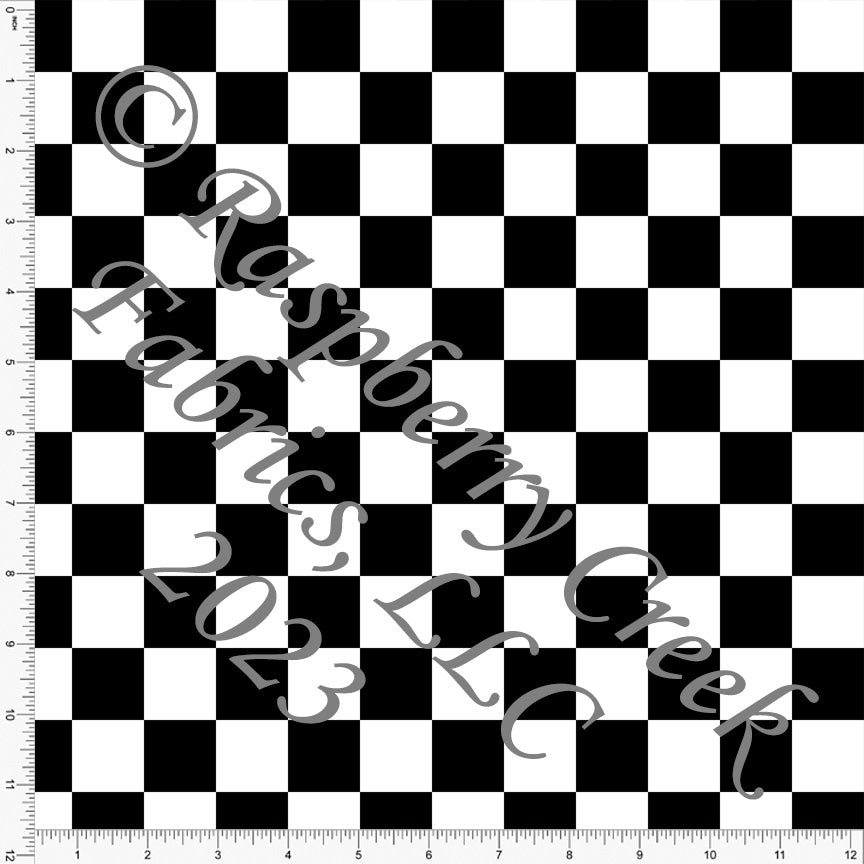 Black and White Checker Print Fabric, Basics for CLUB Fabrics