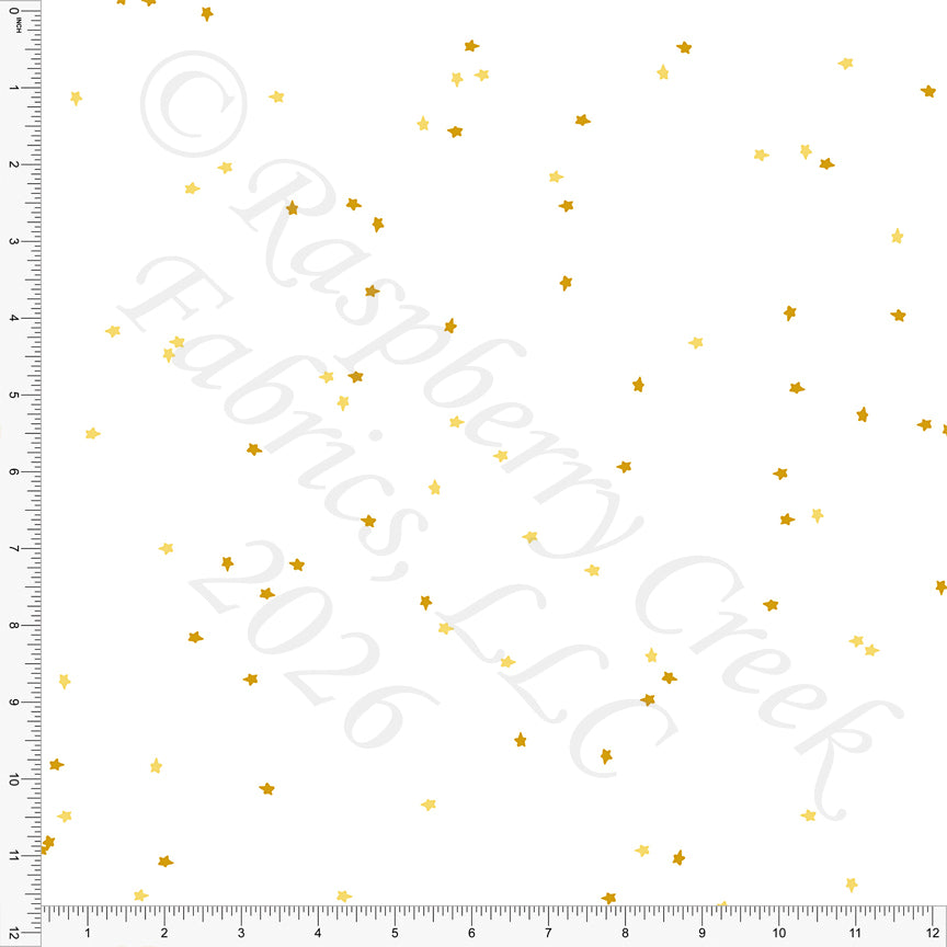 Tonal Mustard Gold Star Stickers, Field Notes by Bri Powell for CLUB Fabrics