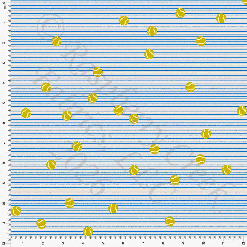 Grey Lime Green Yellow Royal Blue Tennis Club Micro Stripe, Field Notes by Bri Powell for CLUB Fabrics