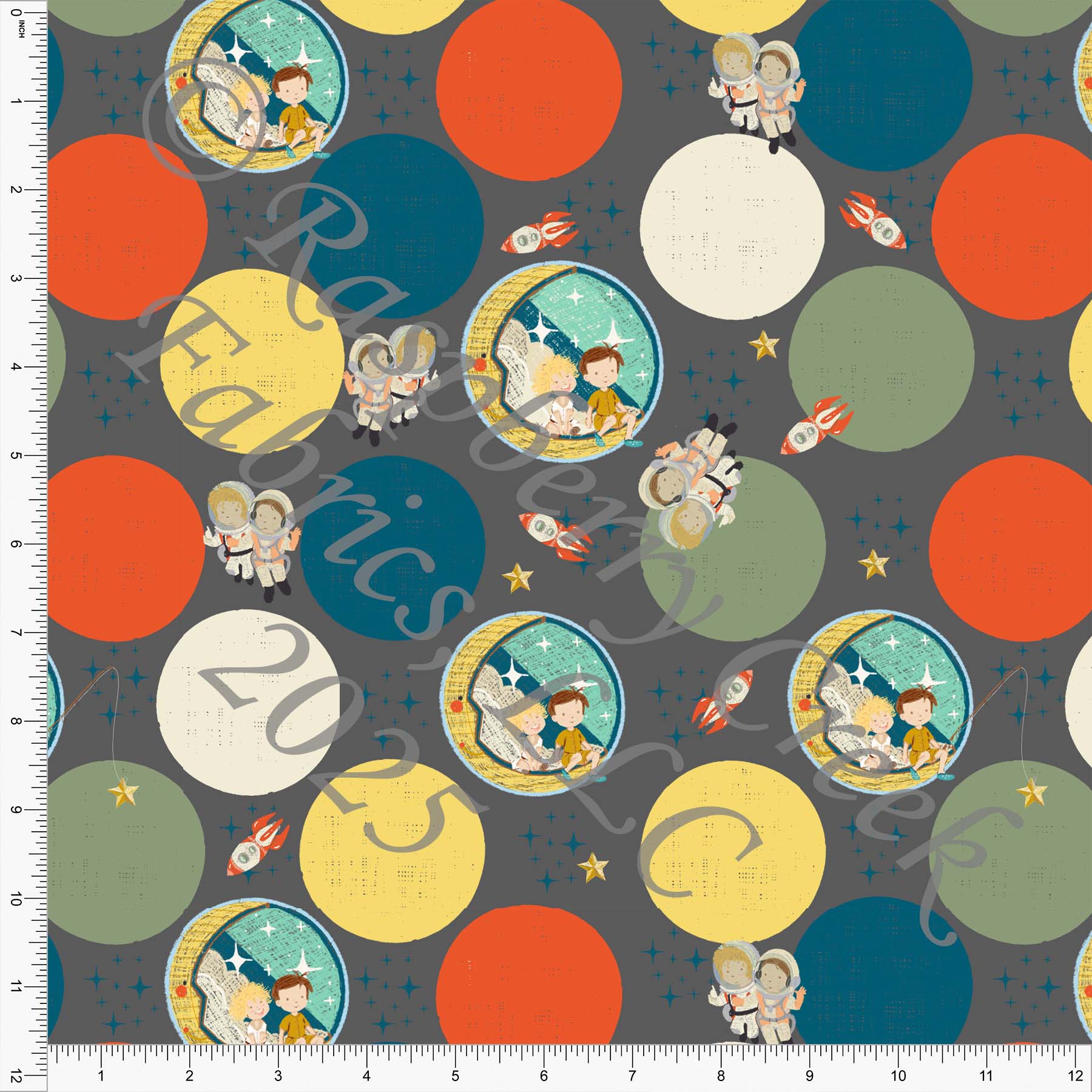 Sun Moon Adventured Sage Teal Rust Yellow Dark Grey Long Live Boyhood by Bri Powell Fall 2025 CLUB Fabrics