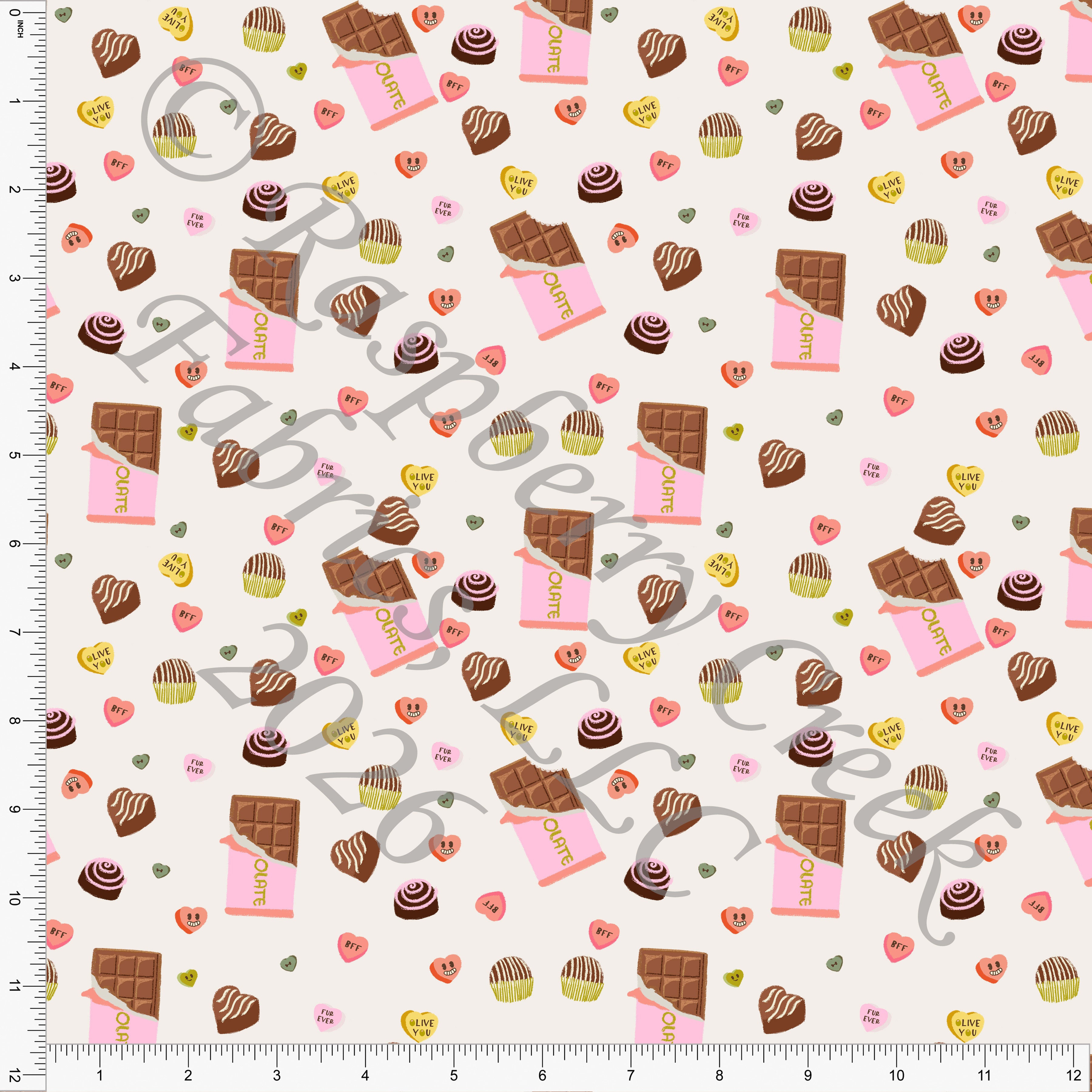 Light Pink, Deep Lime, Brown, Sweets, Olive You Forever by Bri Powell for Valentines 2026 CLUB Fabrics