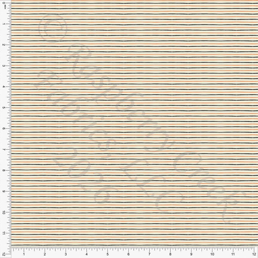 Khaki Black Orange Hallow Microstripe, Read More BOOooks by Bri Powell for CLUB Fabrics