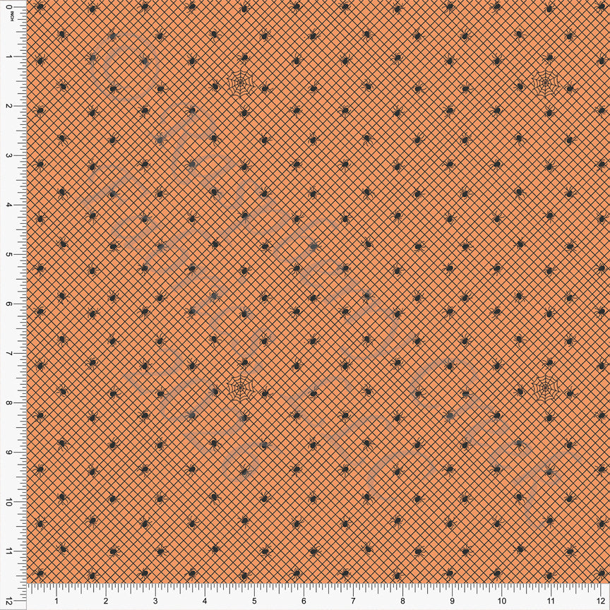 Orange Black Micro Spiderwebs, Read More BOOooks by Bri Powell for CLUB Fabrics