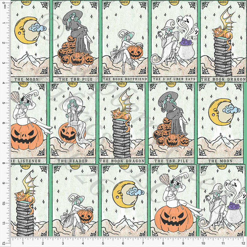 Seafoam Dusty Purple Mustard Grey Orange Card Deck, Read More BOOooks by Bri Powell for CLUB Fabrics