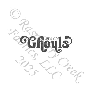 Lets Go Ghouls Tonal Charcoal Black Panel Black Cats & Coffee by Bri Powell Halloween 2025 CLUB Fabrics
