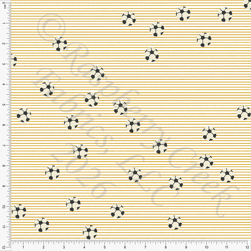 Mustard Black Cream Soccer Micro Stripe, Field Notes by Bri Powell for CLUB Fabrics